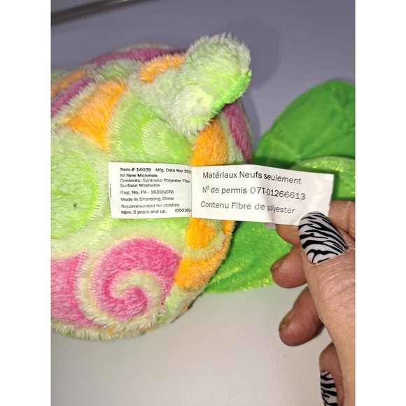 Rare Colorway Emerald Toy Lime green Orange Pink Giraffe - Picture 6 of 7